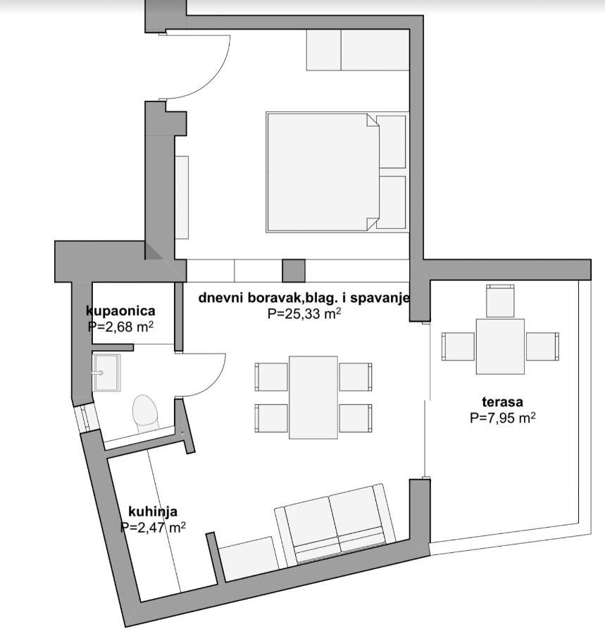 Studio Apartment Gemelli بوريتش المظهر الخارجي الصورة